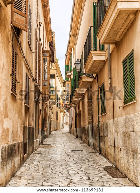 Narrow Street Old Town Palma De Stock Photo Edit Now