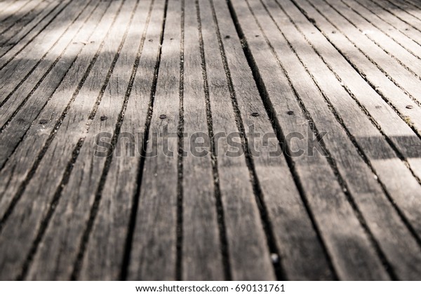 Narrow Strip Wood Exterior Floor Stock Photo 690131761 | Shutterstock