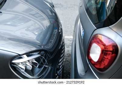 Narrow Tight Parking Lots On The Streets Of Paris, France. Transportation In 2022.