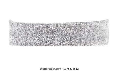 Narrow training headband isolated on a white background. Grey color.