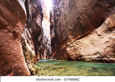 Narrows In Zion National Park, Utah