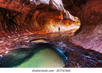 Narrows in Zion National Park, Utah - Shutterstock ID 357767606