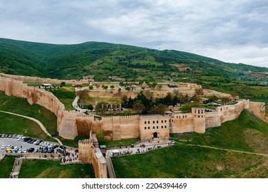 Naryn-Kala fortress in Derbent, Dagestan, Russia, aerial view. - Shutterstock ID 2204394469