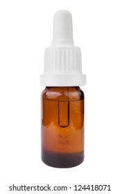 nasal drops bottle on white background