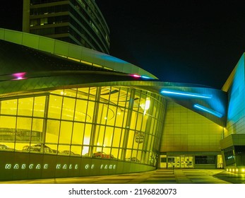 Nascar Hall Of Fame At Night Time. Charlotte, NC. August 30 2022.