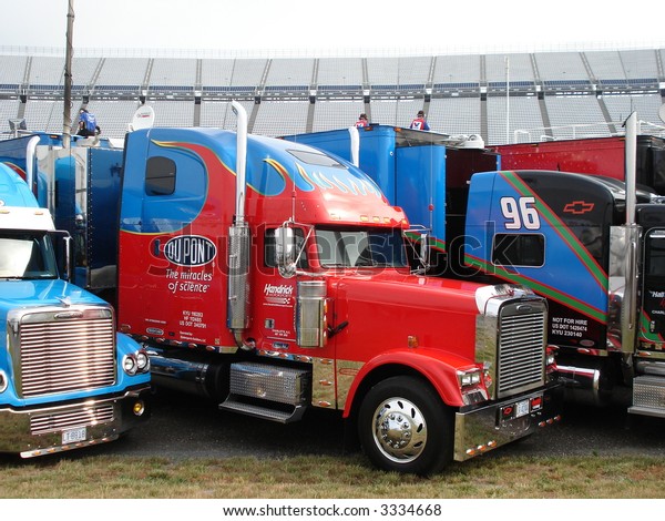 Nascar Race Haulers Stock Photo (Edit Now) 3334668