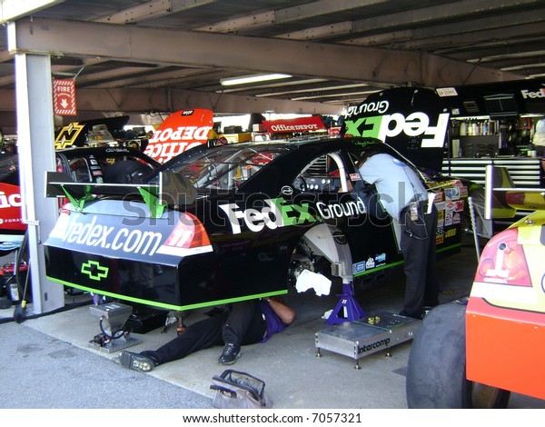 Nascars Denny Hamlins Car Garage Stock Photo Edit Now 7057321