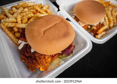 Nashville Hot Chicken Fried Chicken Sandwich