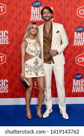 NASHVILLE - JUN 5: Maren Morris (L) And Ryan Hurd Attend The 2019 CMT Music Awards At The Bridgestone Arena On June 5, 2019 In Nashville, Tennessee.