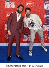 NASHVILLE - JUN 5: Thomas Rhett (L) And Eric Decker Attend The 2019 CMT Music Awards At The Bridgestone Arena On June 5, 2019 In Nashville, Tennessee.