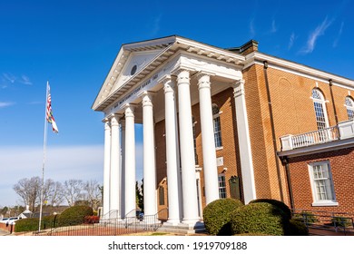 Nashville, North Carolina USA-02 17 2021: The Nash County Courthouse On A Winter Morning.