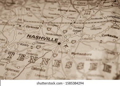 Nashville On Usa Map Background