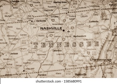 Nashville On Usa Map Background