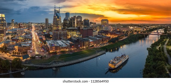 Nashville Skyline After Sunset