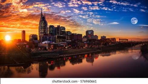 Nashville Skyline Sunset