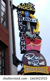 Nashville Tenn. February 15, 2020
Broadway Nightlife District In Downtown Nashville With A Vast Selection Of Bars, Pubs, And Restaraunts. Featured: Kid Rock's Big Rock & Roll Steakhouse.