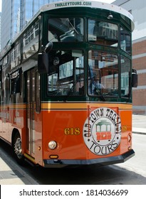 Nashville, Tennessee:  Old Town Trolley Tours bus. (September 10, 2020) 