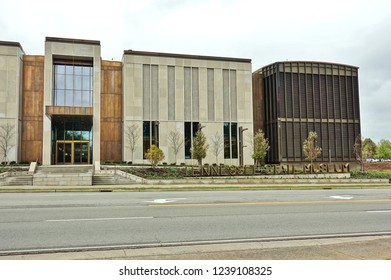 NASHVILLE, TN -27 OCT 2018- View Of The Tennessee State Museum Located In Downtown Nashville, Tennessee. 