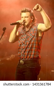 NASHVILLE, TN - JUN 3: Morgan Wallen Performs At CMT's RAMJAM On June 3, 2019 At TopGolf In Nashville, Tennessee.