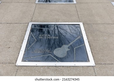 Nashville, TN - March 5, 2022: The Reba McEntire Star On The Music City Walk Of Fame.