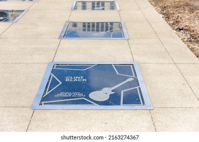 Nashville, TN - March 5, 2022: The Clint Black Star On The Music City Walk Of Fame.