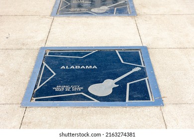 Nashville, TN - March 5, 2022: The Alabama Star On The Music City Walk Of Fame.