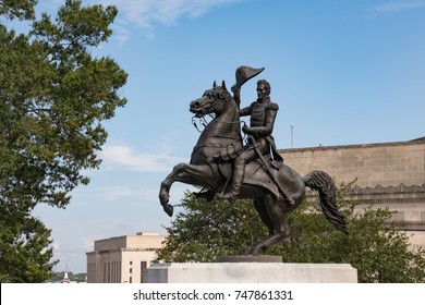 NASHVILLE, TN - OCT 9: Statue Of Andrew Jackson At The Tennessee Capital In Nashville On October 9, 2017