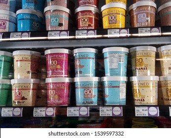 Nashville, TN / USA - April 6th, 2018: Healthy Enlightened Low Calorie Ice Cream Display At A Whole Foods Store Downtown.