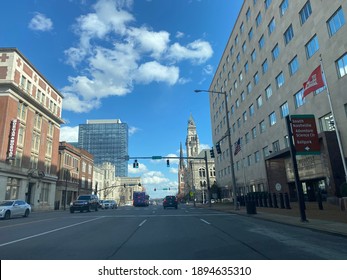 Nashville, TN, USA, January 2021: Street Views Of Nashville TN In January Of 2021, In Some Photos There Is Still Evidence Of Damage From The Christmas Day Bombing Downtown