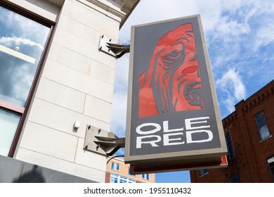 NASHVILLE, TN, USA - MARCH 28, 2021: Blake Shelton's Ole Red Is The Country Music Singer's Club On Broadway Street In Downtown Nashville With Food, Liquor, And Multiple Levels For Guests.