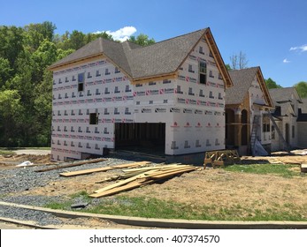 NASHVILLE, TN-APRIL 17, 2016:  The Booming Housing Market In Nashville Has Created A Number Of New Subdivisions, Including This One Featuring Large, Executive Style Homes.