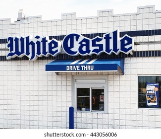 NASHVILLE, TN-JUNE 24, 2016:  Drive-thru Window At A White Castle Restaurant.