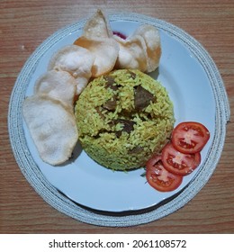 Nasi Kebuli Is A Savory Spiced Rice Dish Found In Indonesia.