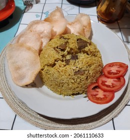 Nasi Kebuli Is A Savory Spiced Rice Dish Found In Indonesia.