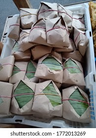 Nasi Kucing Or Wrapped Rice On Angkringan Food Stall