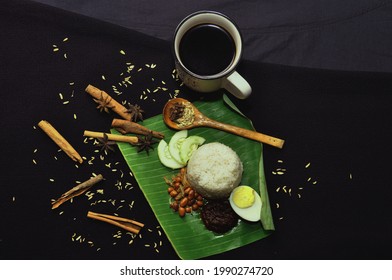 Nasi Lemak With Kopi O. Perfect Combination For Breakfast.