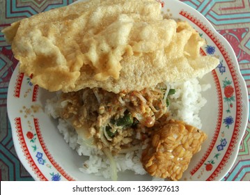 Nasi Pecel Sambal Tumpang Is Traditional Food From Kediri, Indonesia