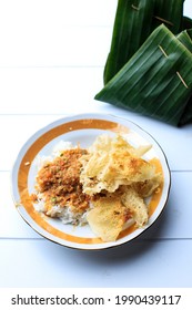 Nasi Sambal Tumpang With Peyek, Traditional Dish From Kediri, East Java