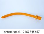 nasopharyngeal airway tube isolated on white. NPA maintains airway patency in spontaneously breathing patients with intact gag reflexes.