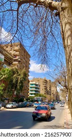 NASR CITY, EGYPT - MARCH 23th 2022 - Cairo City Roadside View 