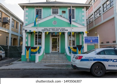 Nassau, Bahamas, 08.13.2019:  Royal Bahamas Police Force Central Station.