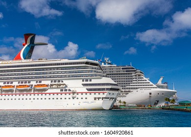 NASSAU, BAHAMAS - December 14, 2018: The Bahamas Was Pounded By 185 Mph Winds From Category 5 Dorian, Which Stayed Stationary Over The Islands For Days, But The Tourism Industry Has Come Back Strong.