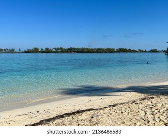 Nassau, Bahamas - December 9, 2021:  People Enjoying Junkanoo Beach In Nassau, Bahamas.