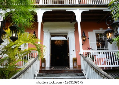 Nassau, Bahamas - MAY 1, 2018: Graycliff Hotel And Restaurant In Downtown Of Nassau