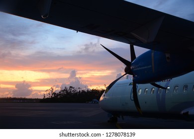 Nassau, Bahamas - MAY 4, 2018: Plane Of Bahamas Air Airline In Lynden Pindling International Airpot