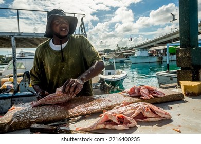 Nassau, New Providence, Bahamas, USA - December 23, 2013: People On The Streets