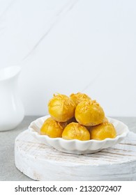 Nastar, Nastar Cookies with pineapple jam inside. Familiar during the month of Ramadan and Eid Fitri. Selective focus image, blurred background.
 - Shutterstock ID 2132072407