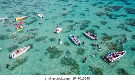 Natal, Rio Grande Do Norte, Brazil - March 12 2021: Aerial Image Of Rio Do Fogo 