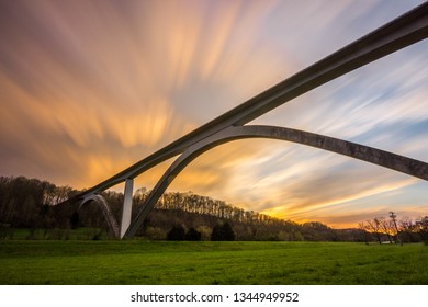 Natchez Trace Bridge, Franklin TN. Taken At Sunset With A Nice Smooth Long Exposure.