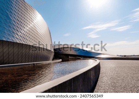 National Aquarium Denmark - The Blue Planet. Modern architecture building. Copenhagen, Denmark- July 1, 2023.